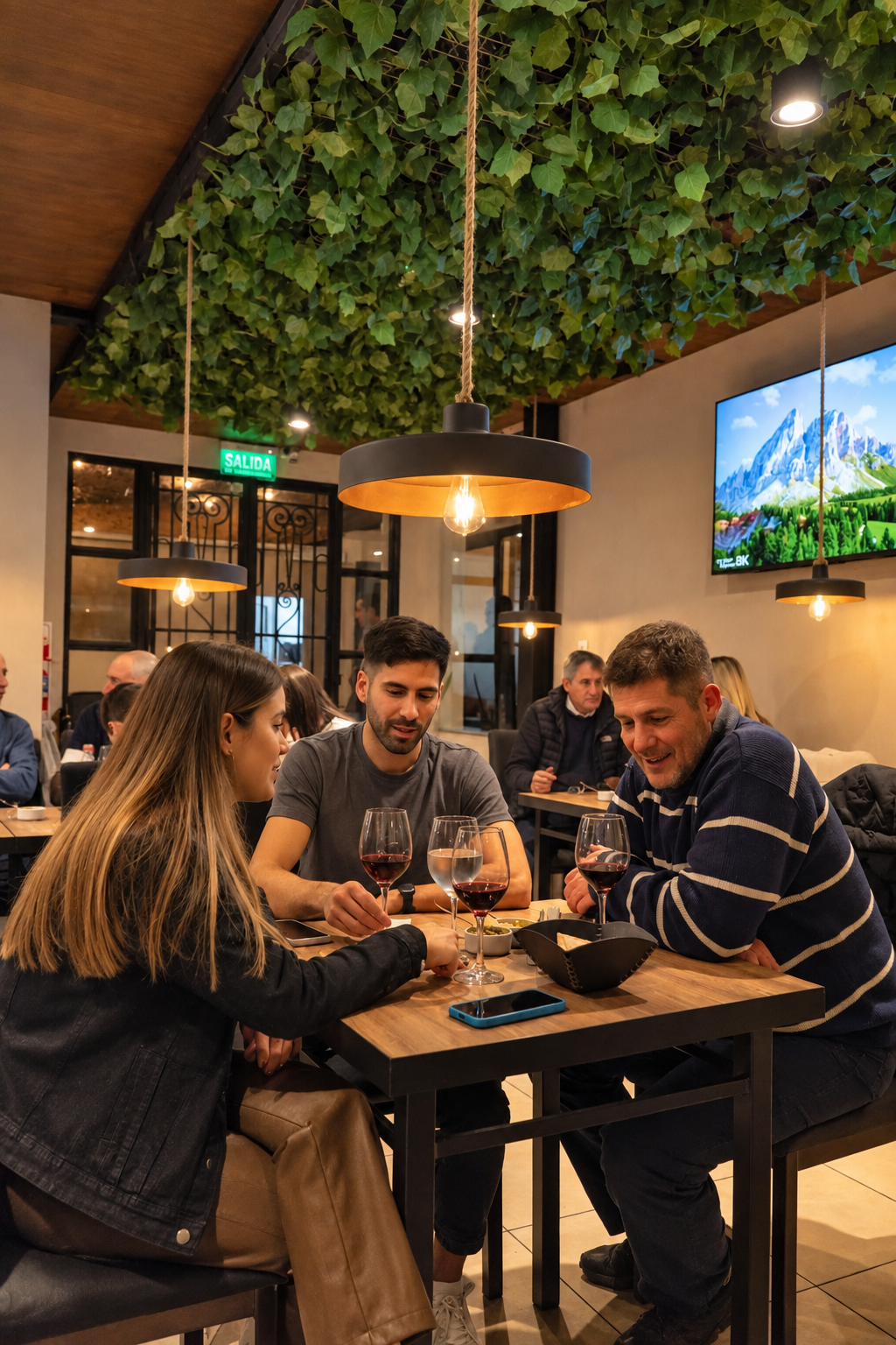 Ambiente cálido en el salón