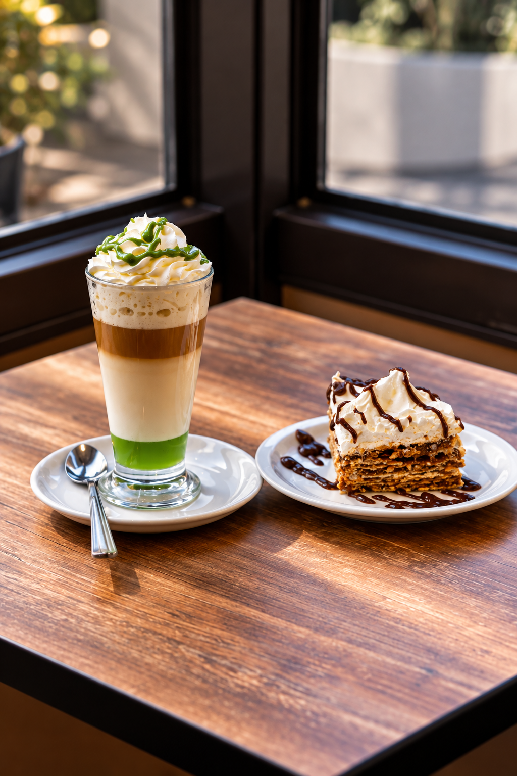 Café y porción de torta